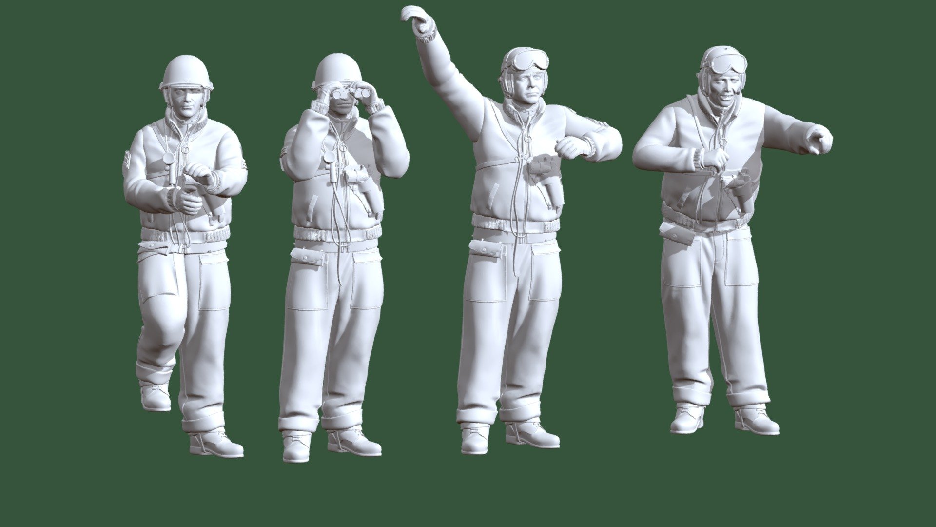 tank crew usa 3d model