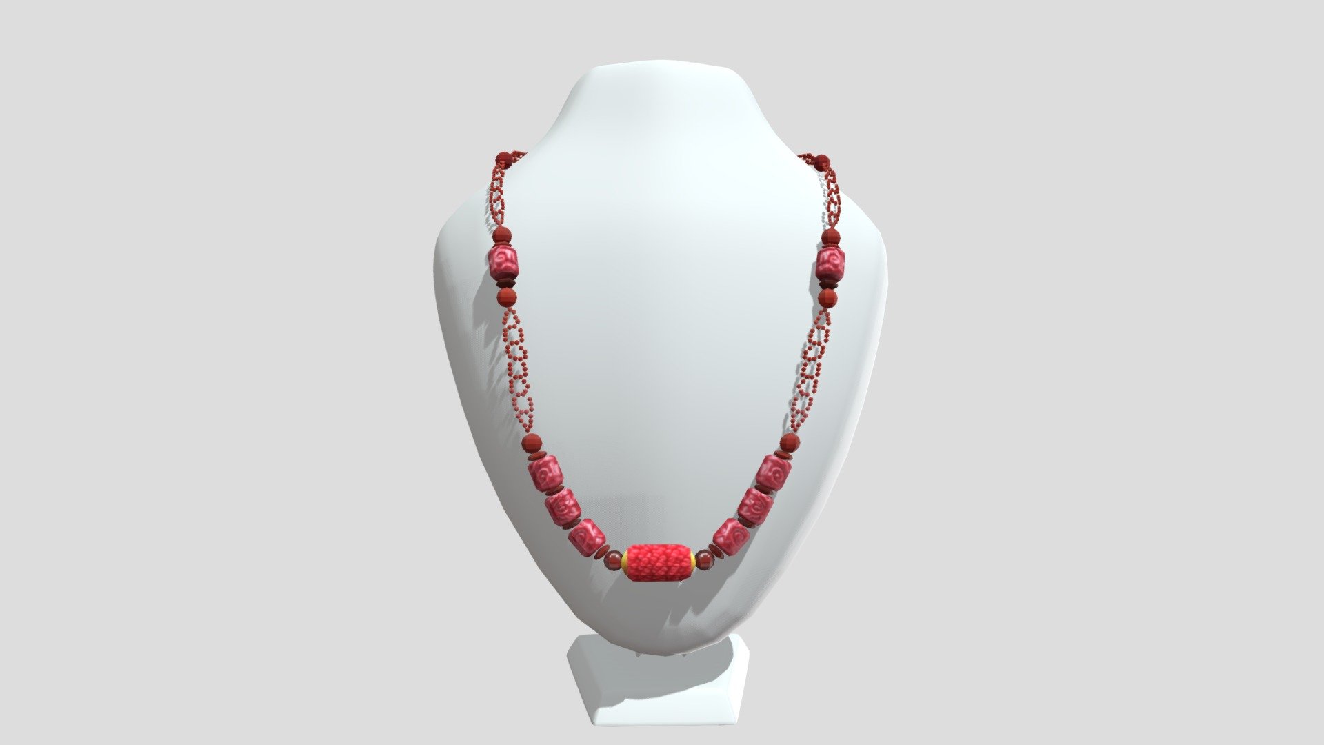 SARAWAK CERAMIC BEADS NECKLACE 3d model