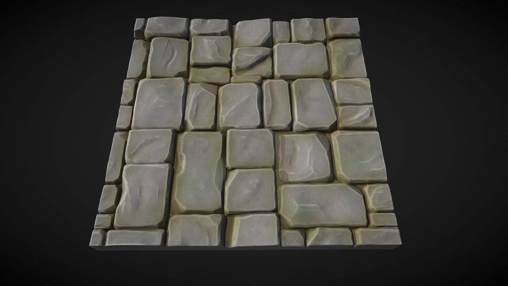 Stylized Stone Tiles 3d model