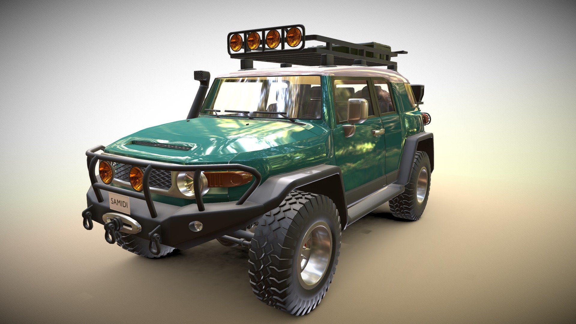 Toyota FJ cruiser Offroad 3d model