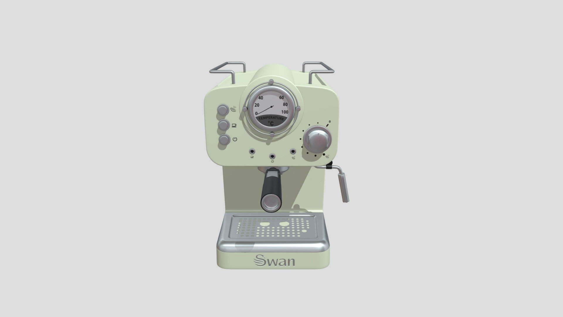 Swan Retro Pump Espresso Coffee Machine 3d model