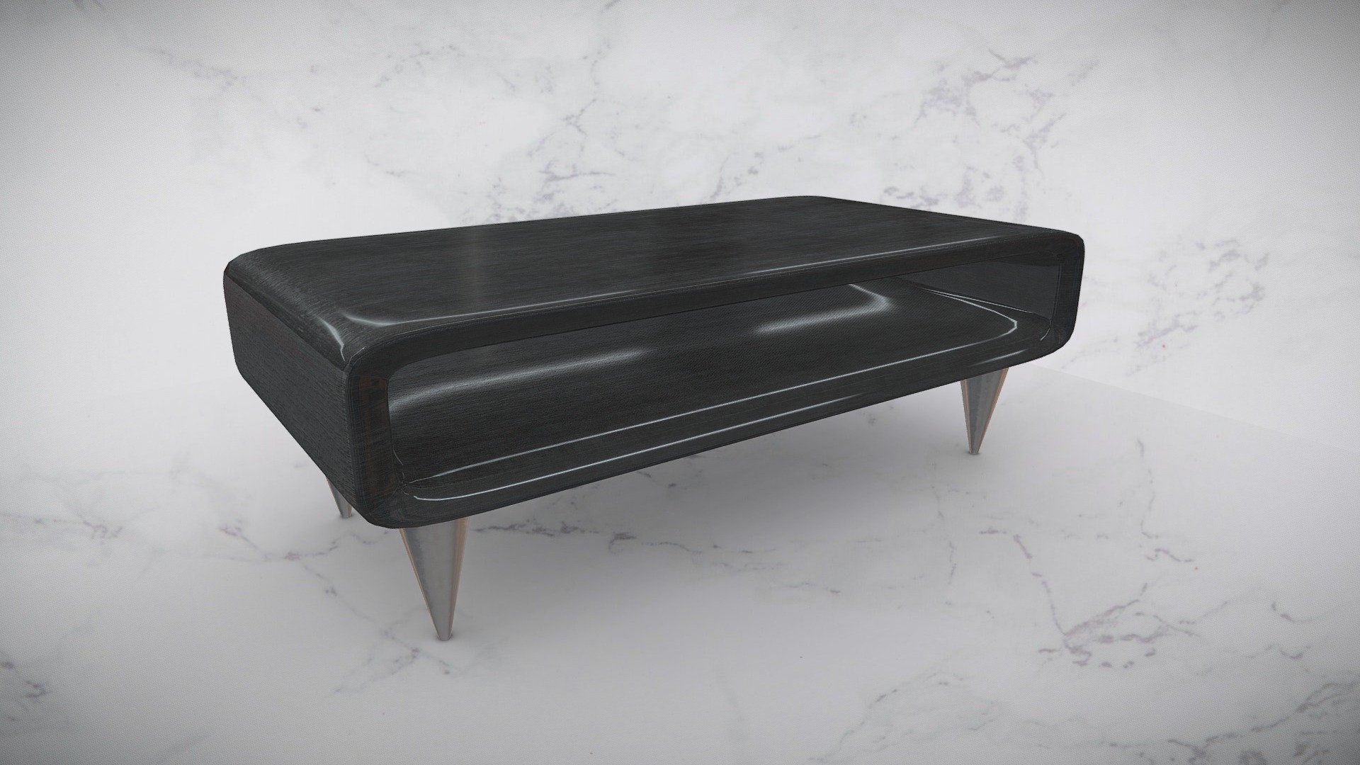 Ultra Modern Coffee Table Retro Futuristic 3d model