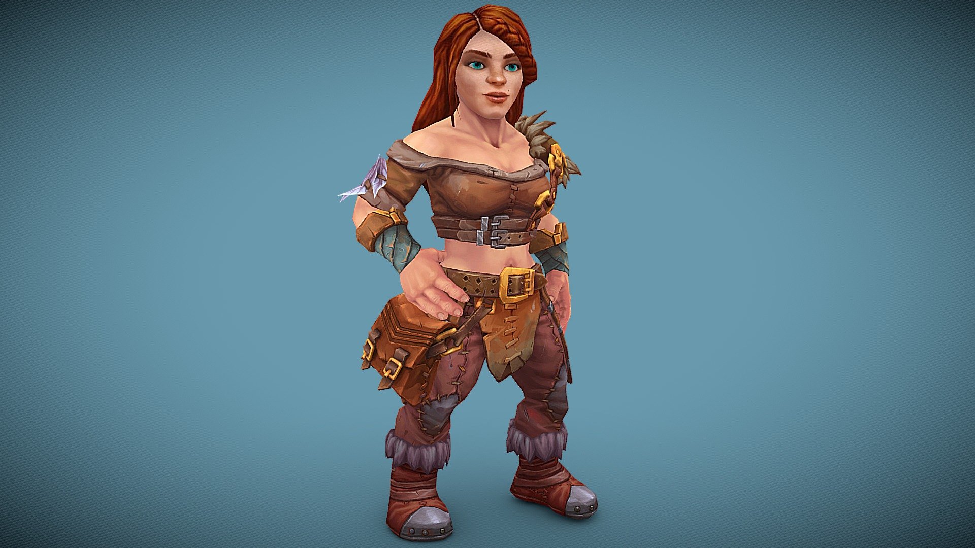 Female dwarf 3d model