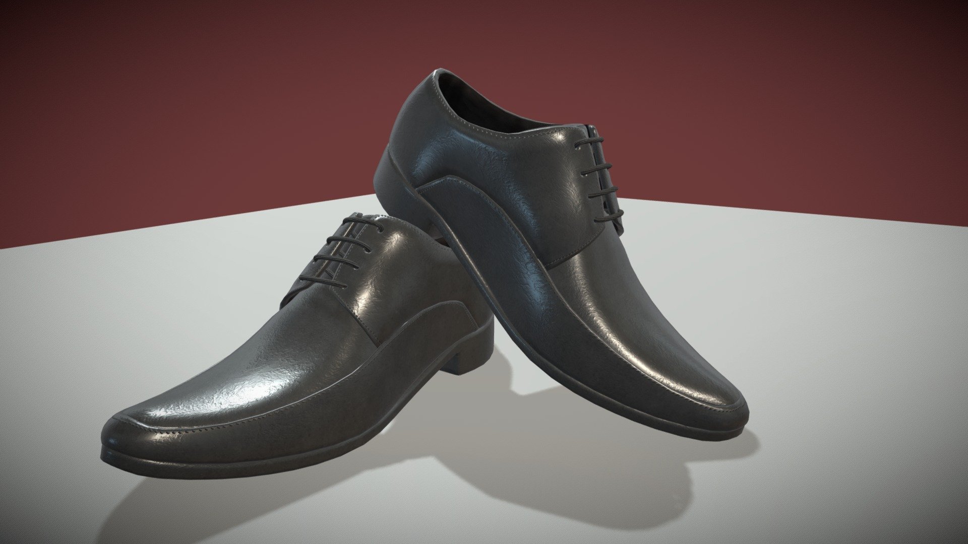 Leather shoes 3d model