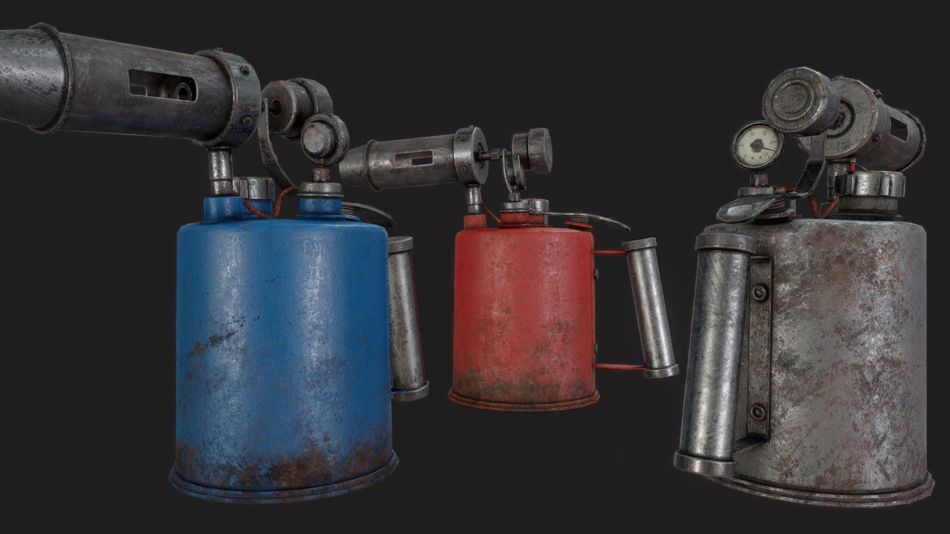 Old Blowtorch PBR 3d model