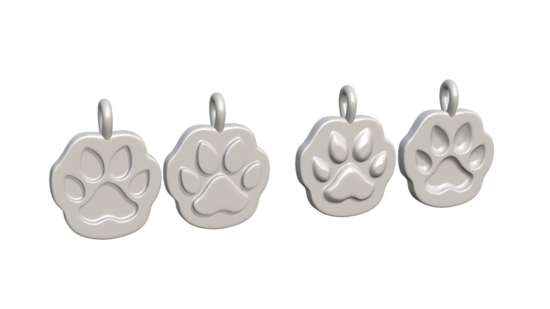 Paw Pendant 3d model