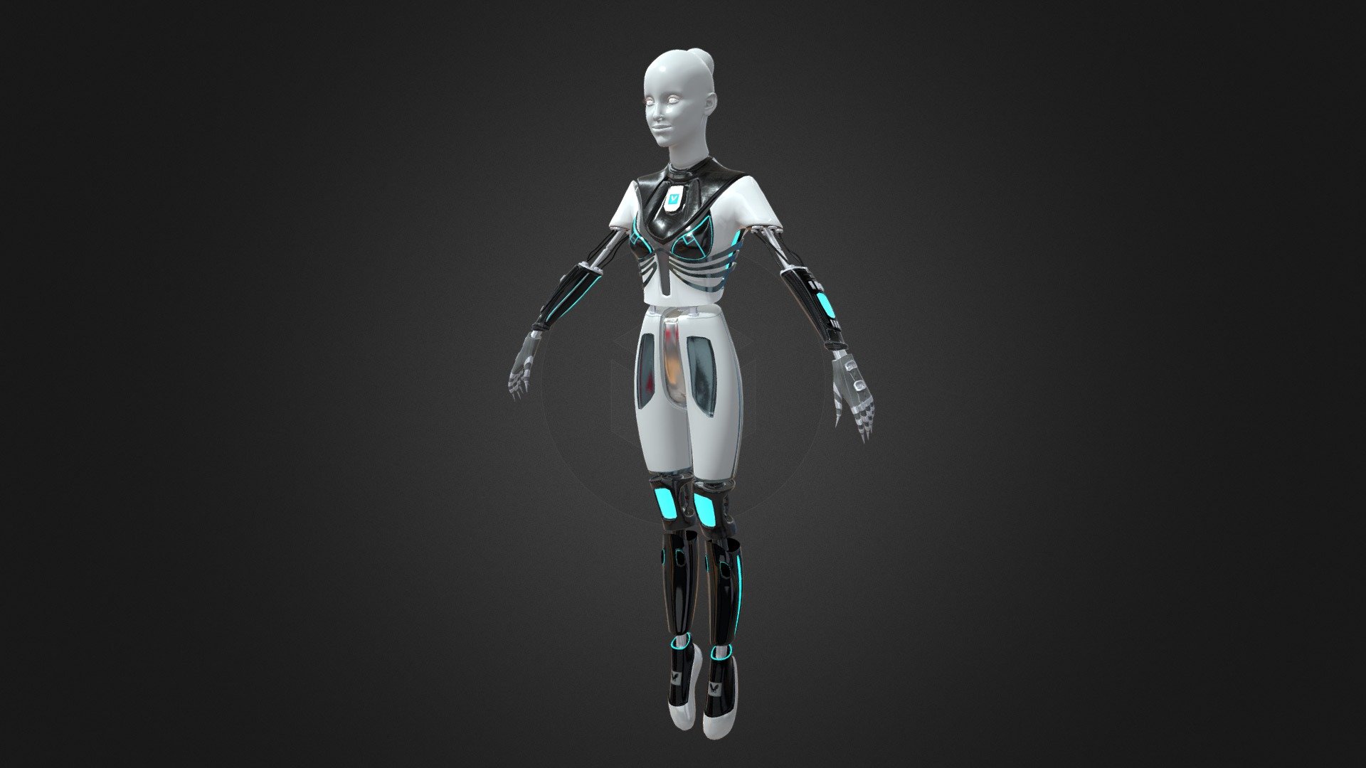 Female Bot 3d model