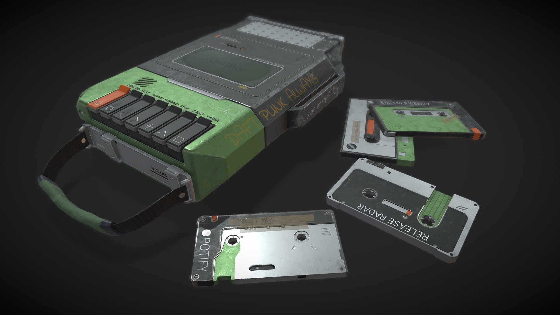 Potify Walkman 3d model