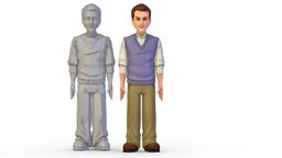 Cartoon Young Boy High Poly Subdivision Avatar