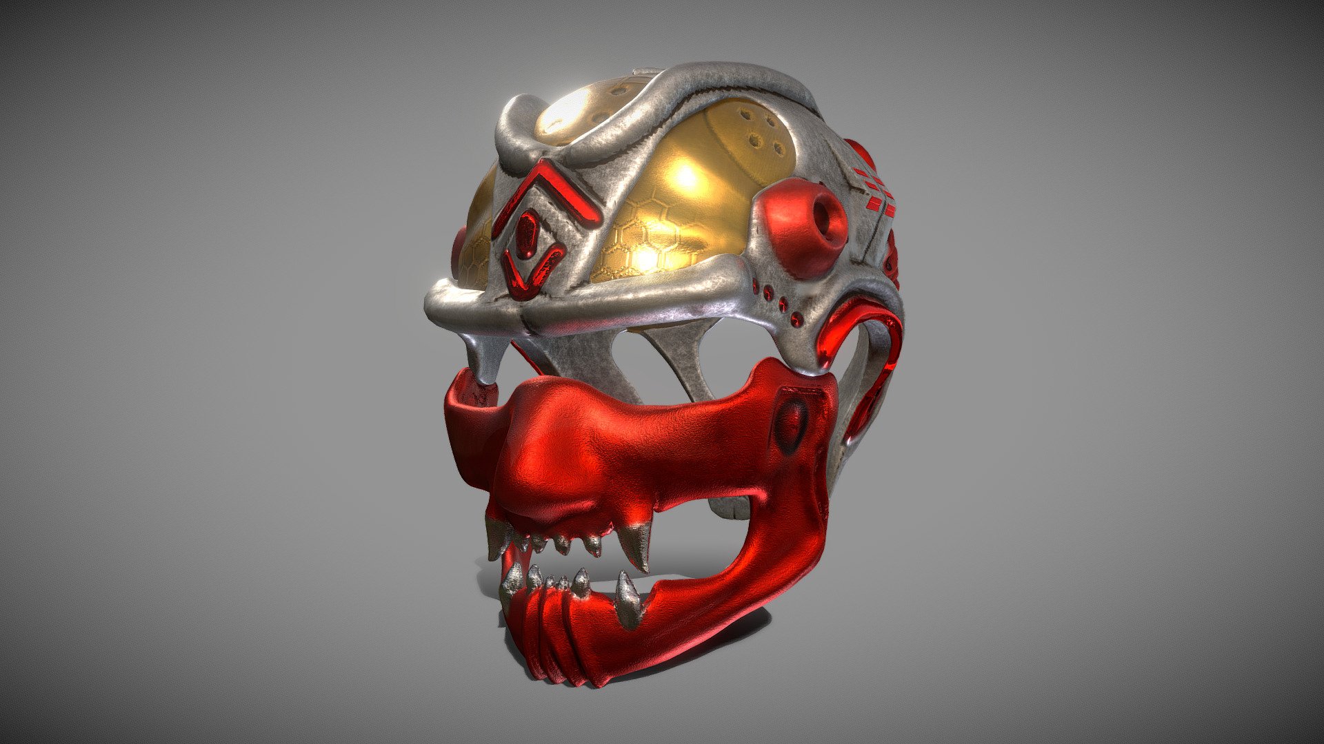 Red Helmet 3d model