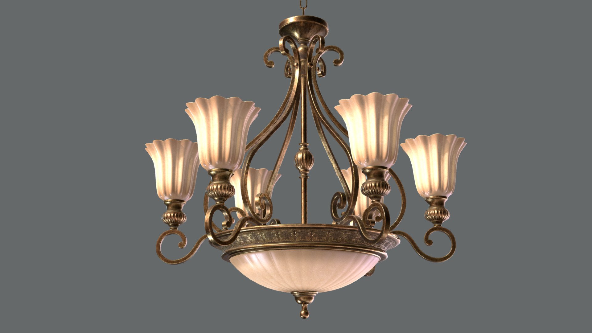 Classic Chandelier 01 3d model