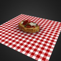 Bruschetta 3D Model