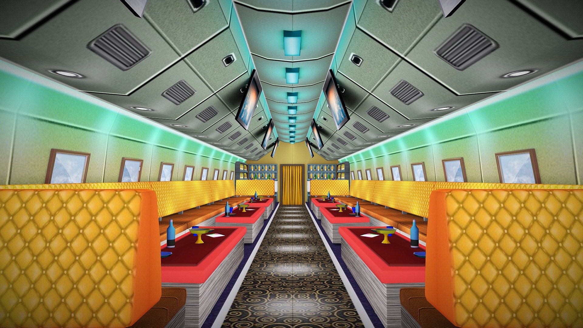 3d Plane Interior 3d model