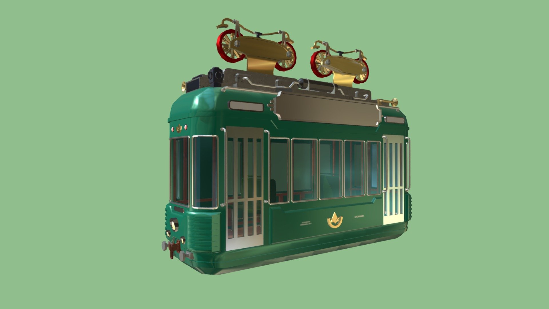 Steampunk Tramline 3d model