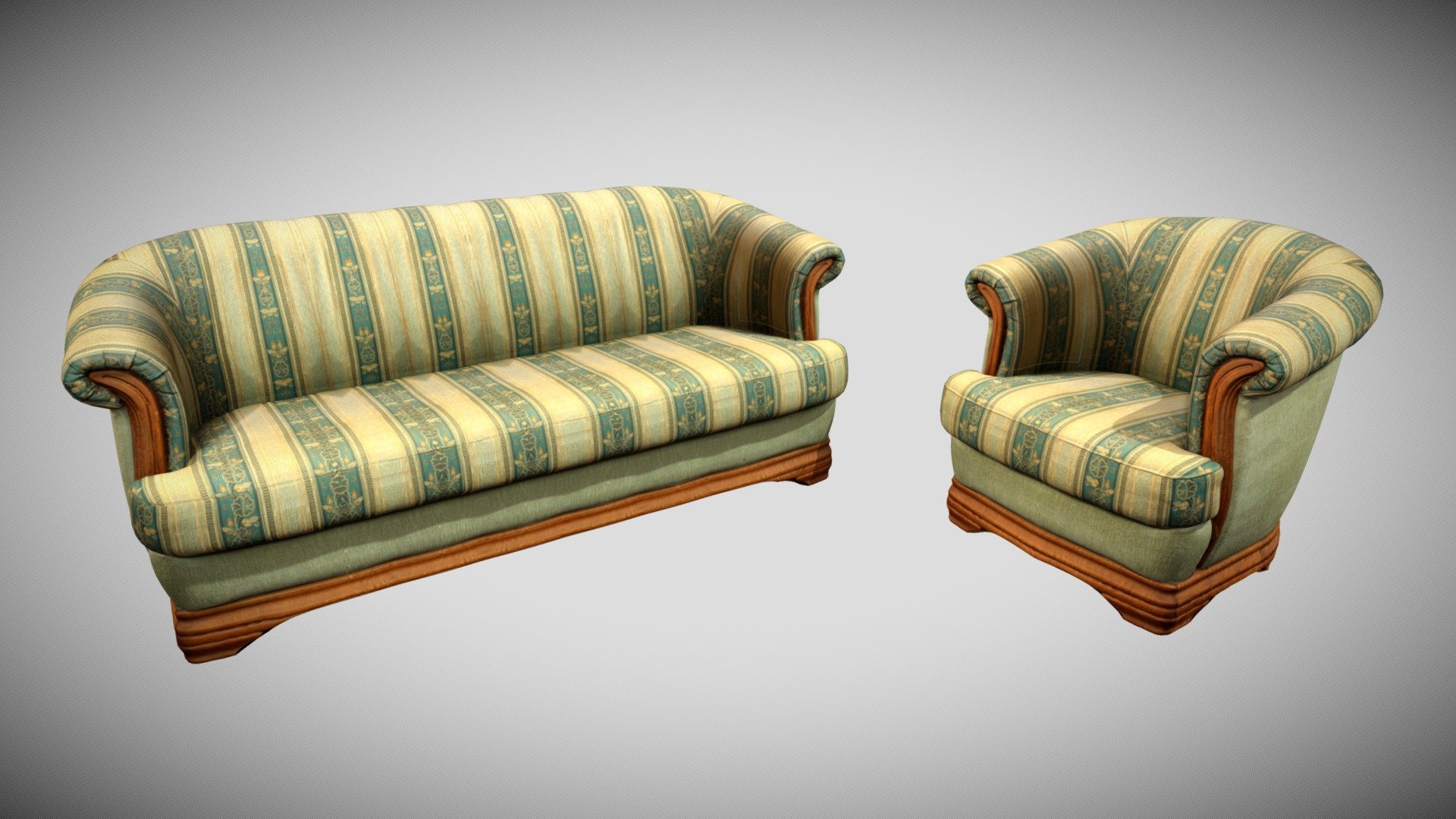 Set Victorian Style 3d model