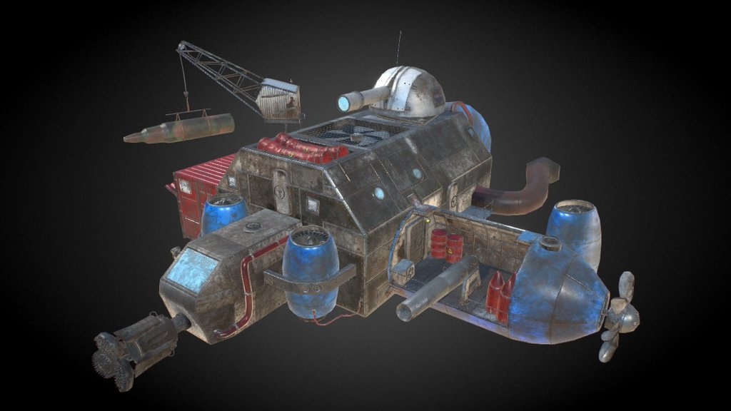 Junk spaceship 3d model