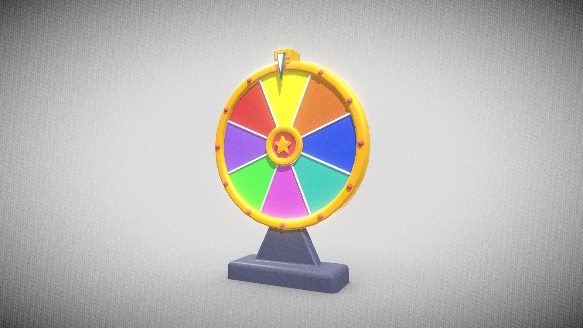 Low Poly Spinning Wheel 3d model