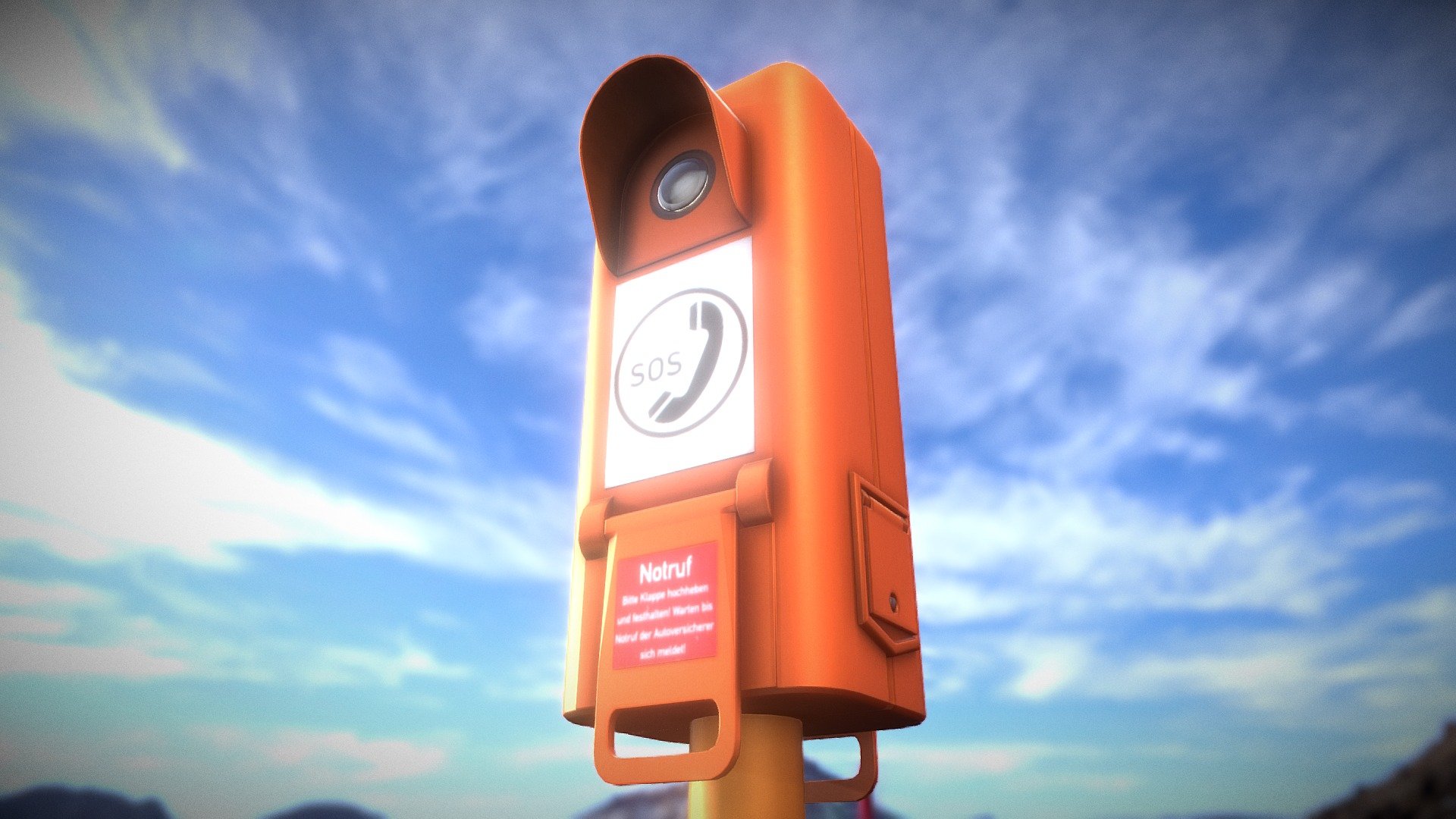 Emergency Call Box / Autobahn Notrufsäule 3d model