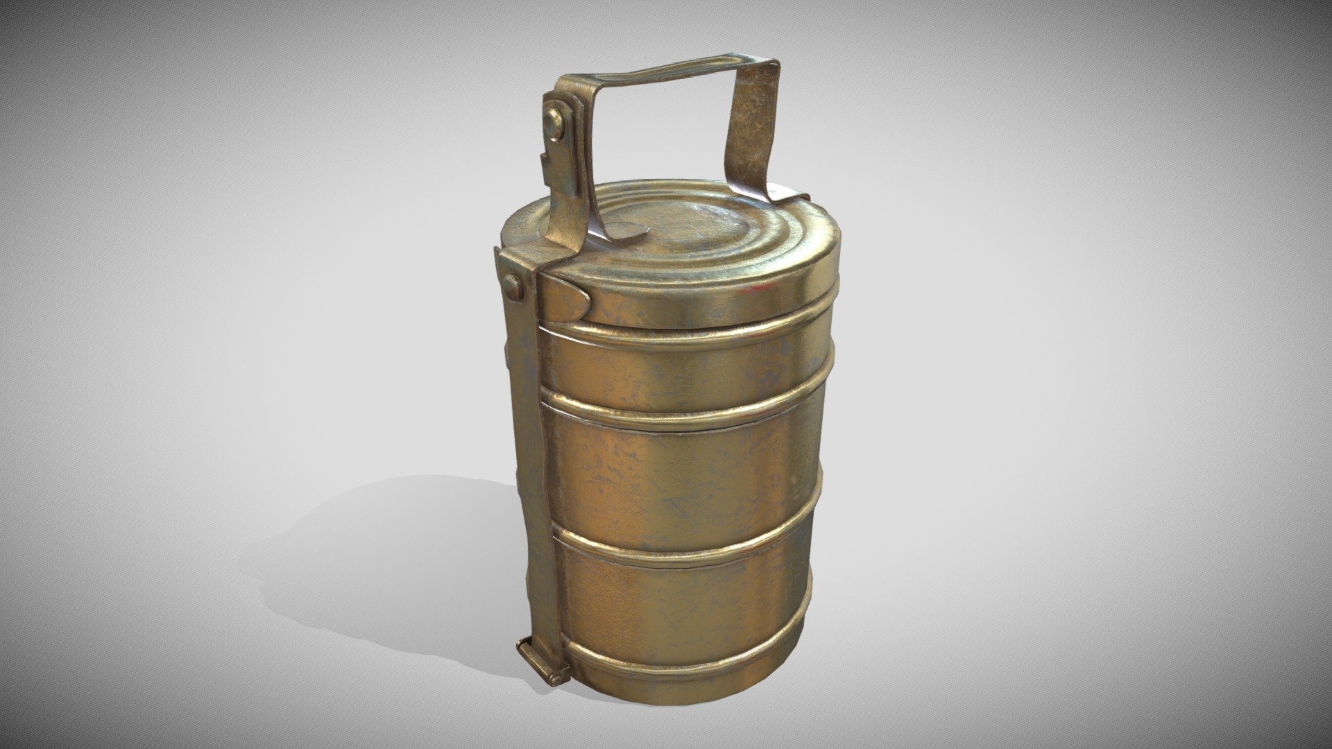 Old Food Container 3d model