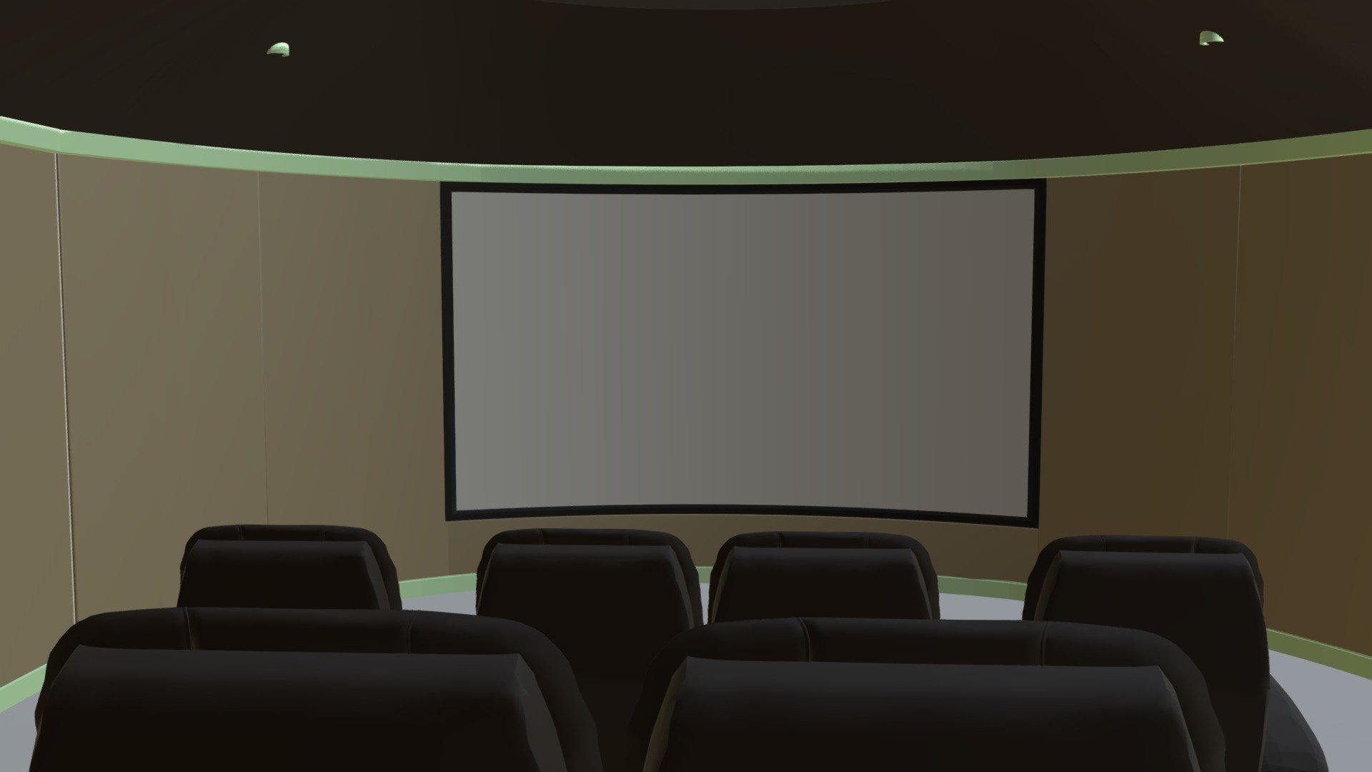 Cinema room 3d model