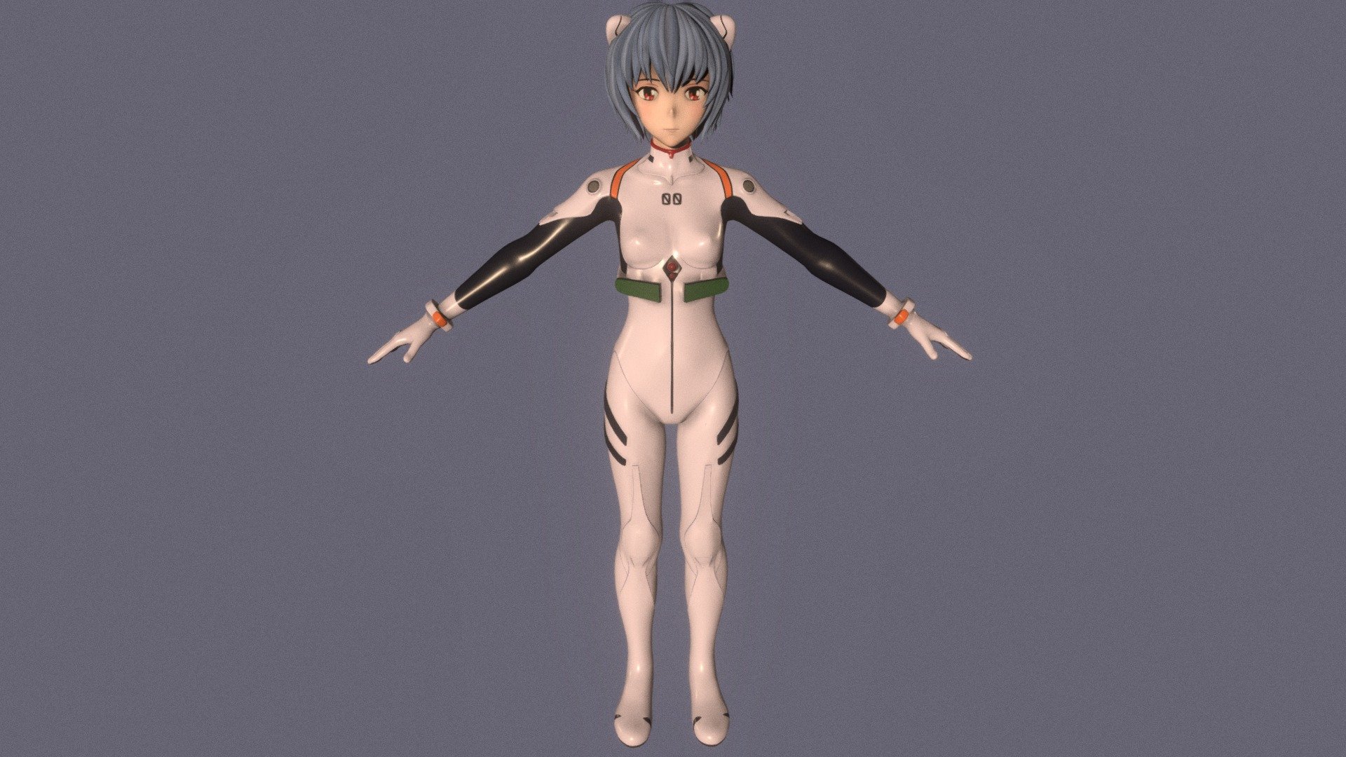 T pose rigged model of Rei Ayanami 3d model