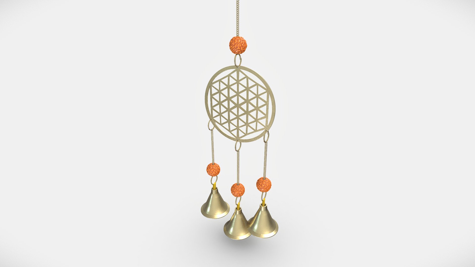 Brass Wind Chime 3d model