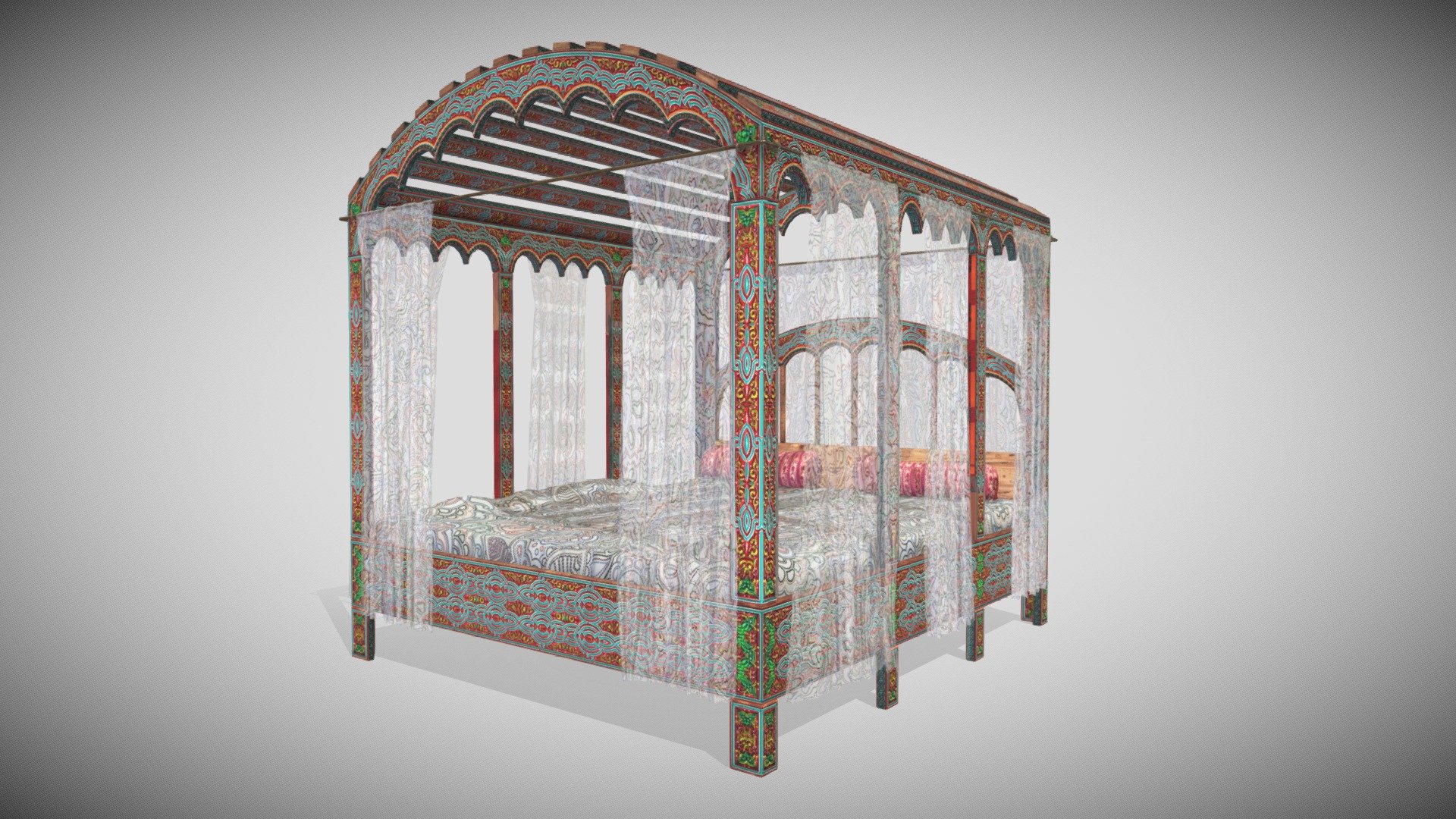 Indian Bed 3d model