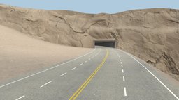 American Road Through Tunnel