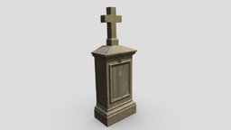 Grave tombstone, 4K PBR textures