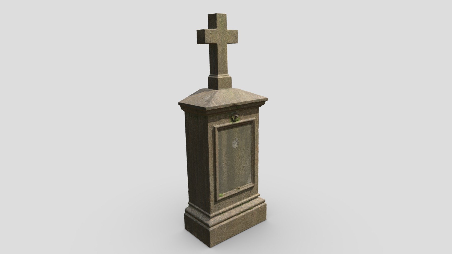 Grave tombstone, 4K PBR textures 3d model