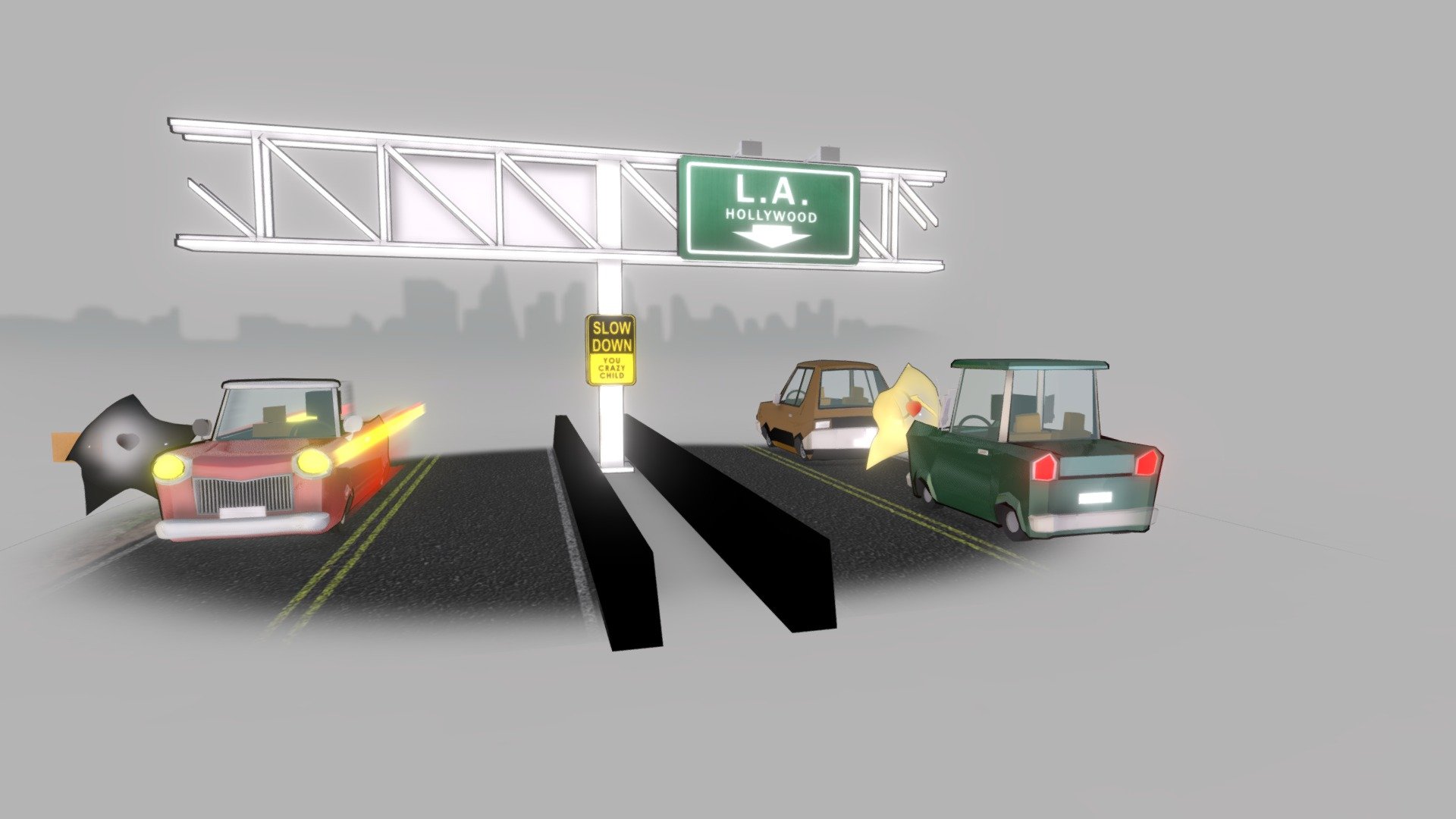 Highway To L.A. 3d model