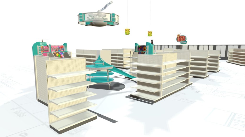 Supermarket confection 3d model