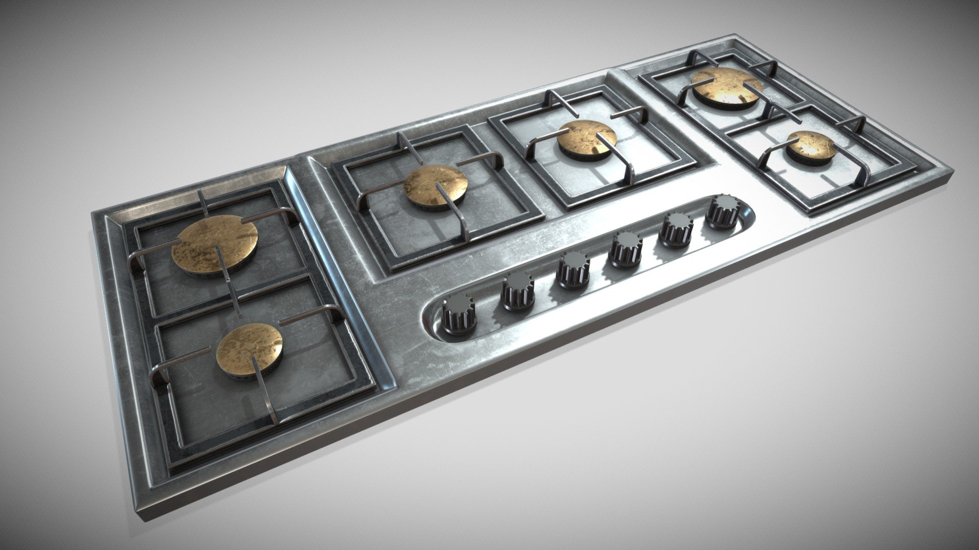 Kitchen Gas Cooking 3d model