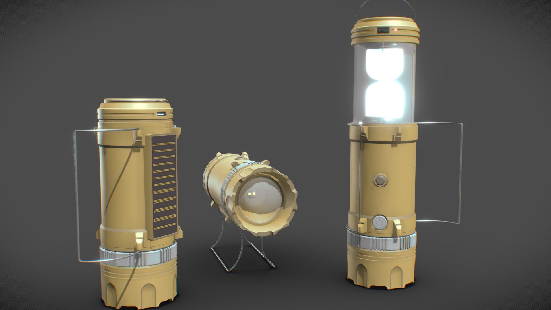 Camping lamp. XYZ School HW. DP_4 3d model