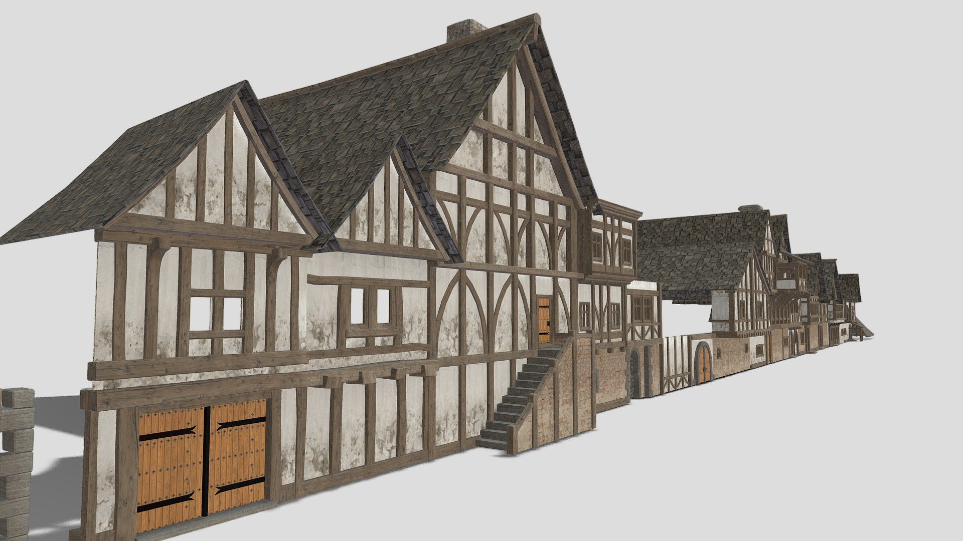 Modular Tudor 3d model