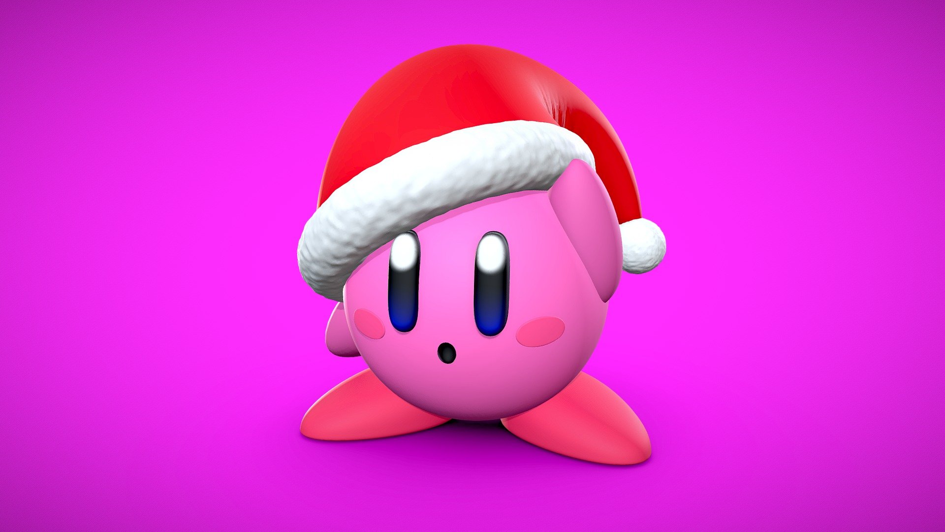 Kirby Christmas 3d model