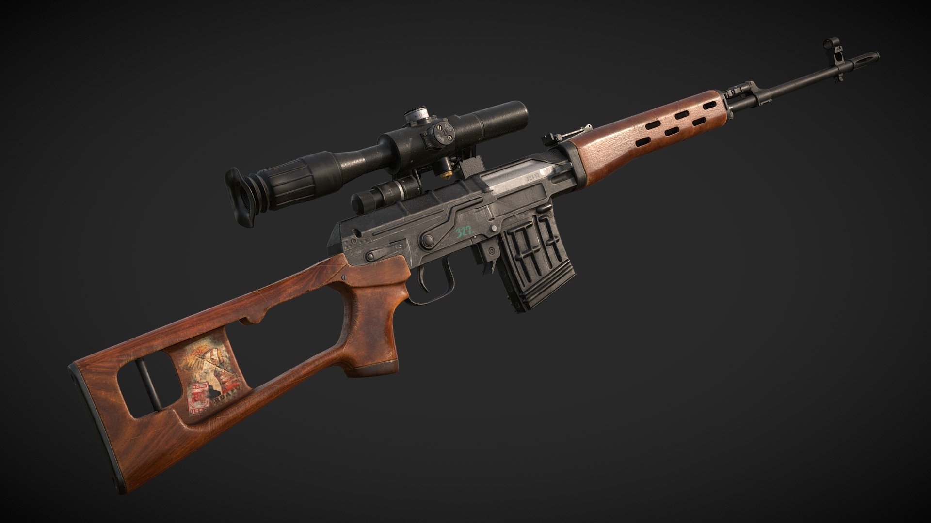 Military SVD "Dragunov" 3d model