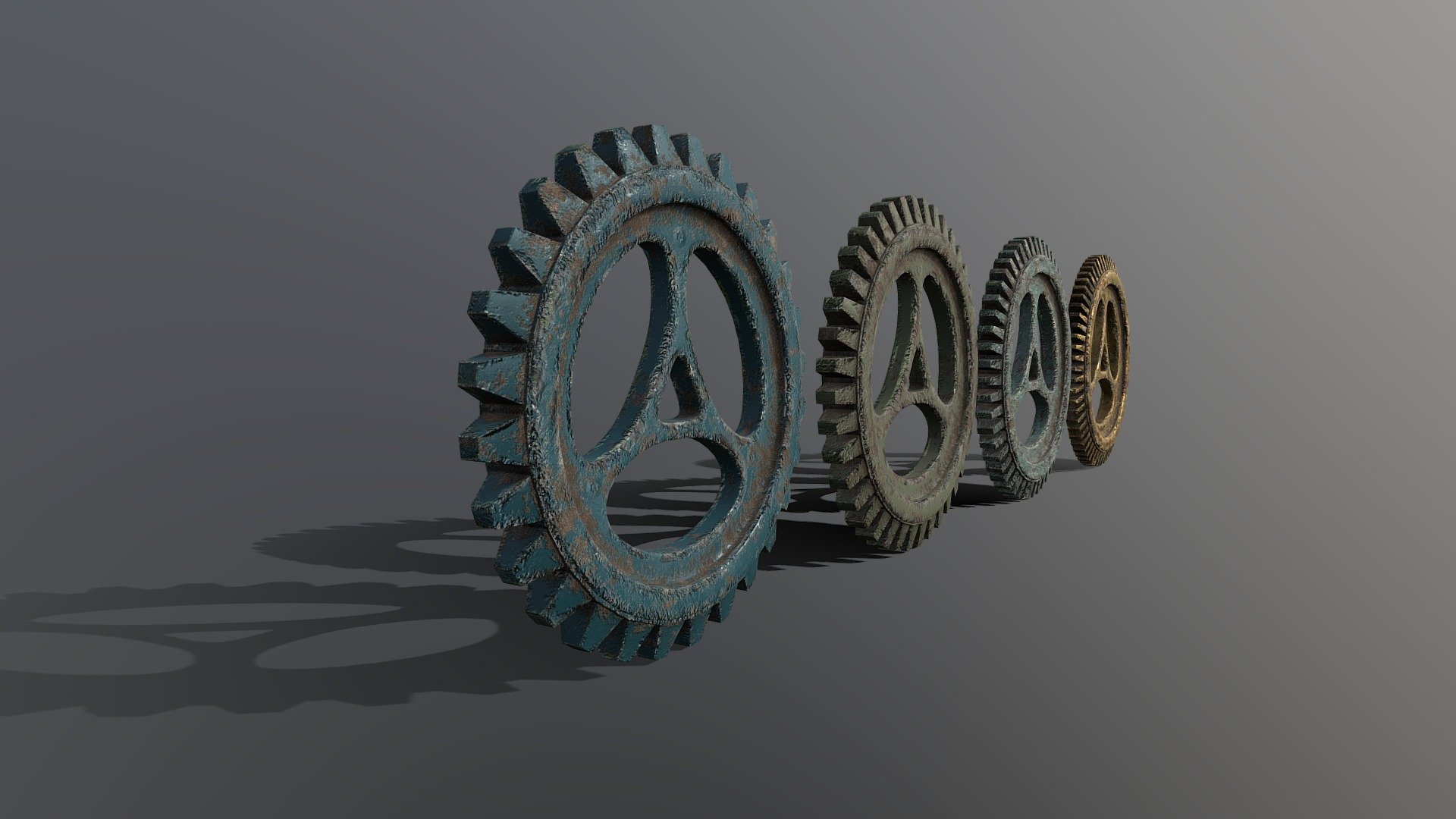 Industrial Gear Set 06 3d model