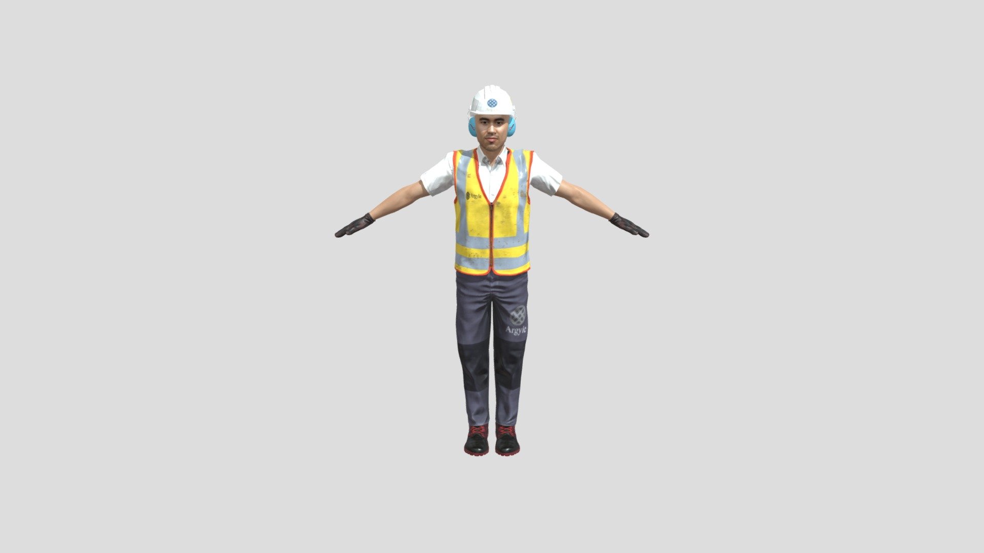 Billy Construction Site Engineer Character 3d model