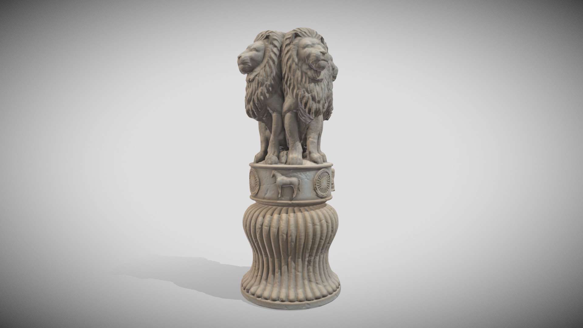 Ashoka Lions 3d model