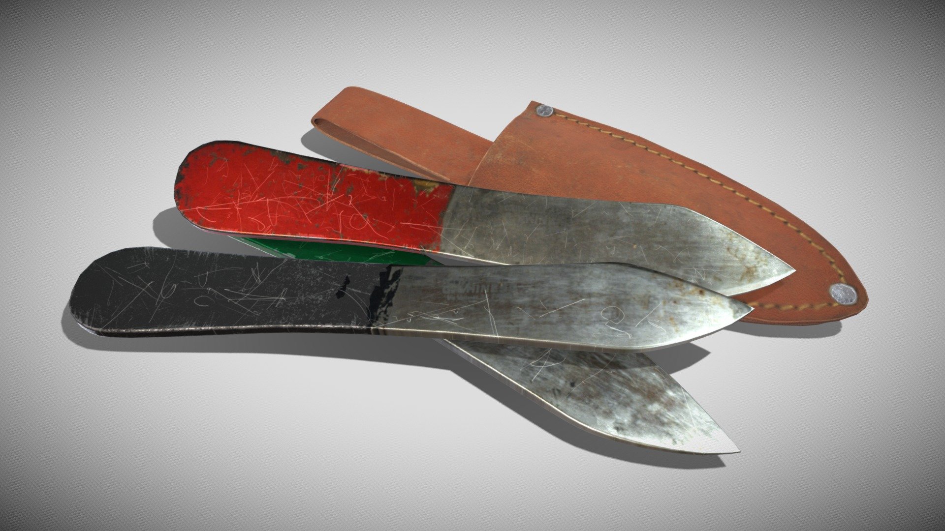 Throwing Knives 3d model