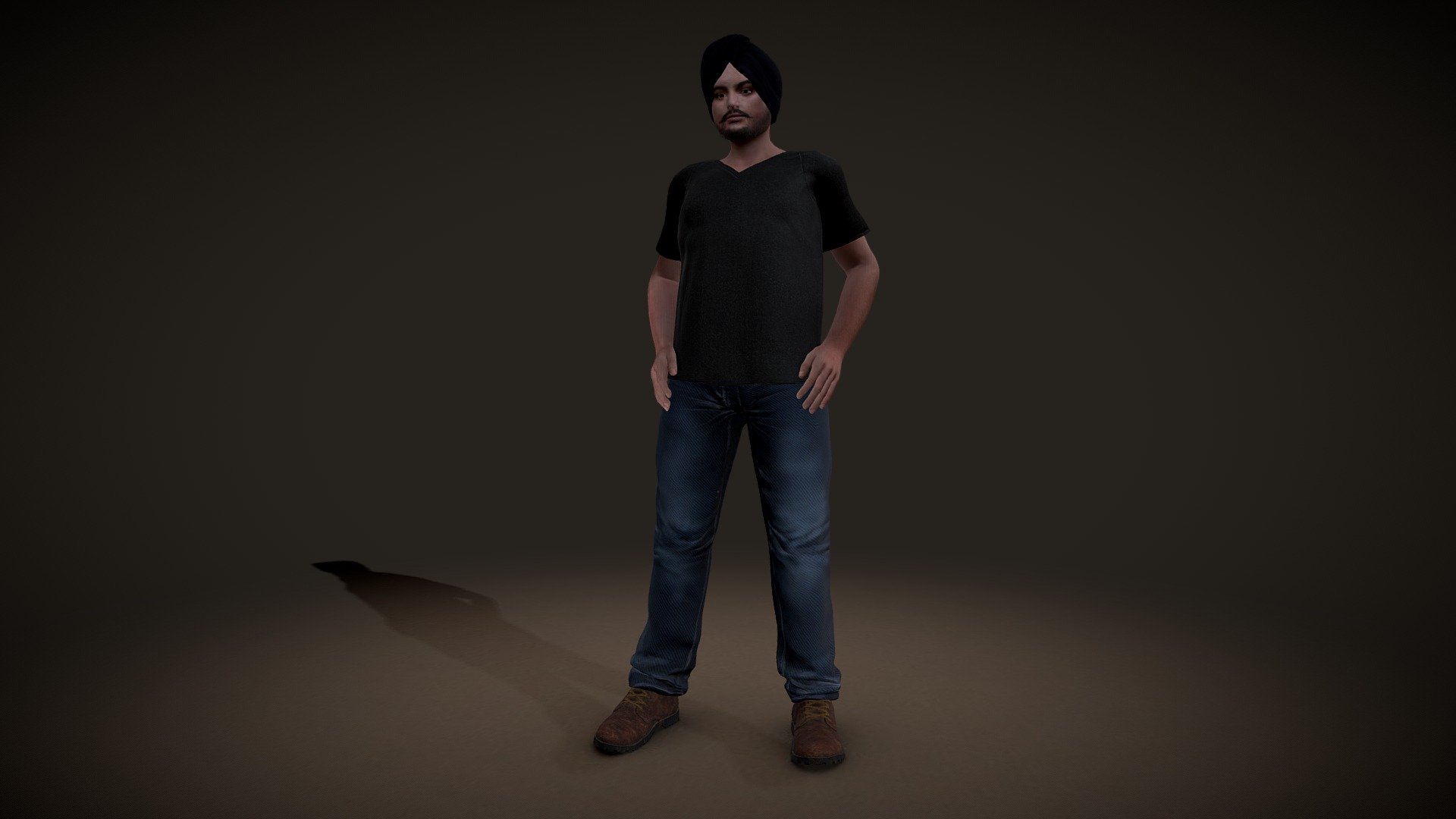 Sidhu Moose Wala 3d Model 3d model