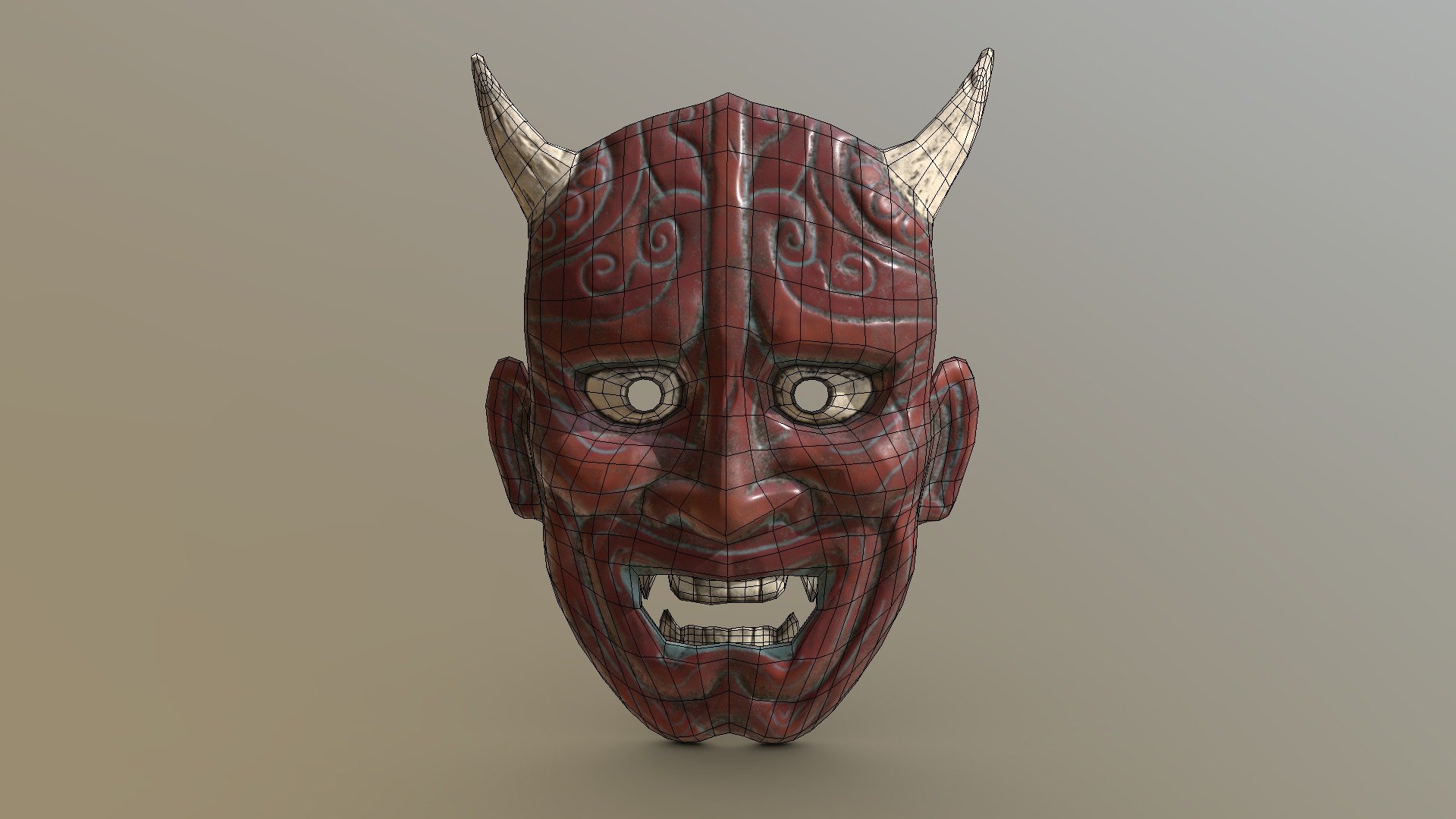 Japanese mask 3d model