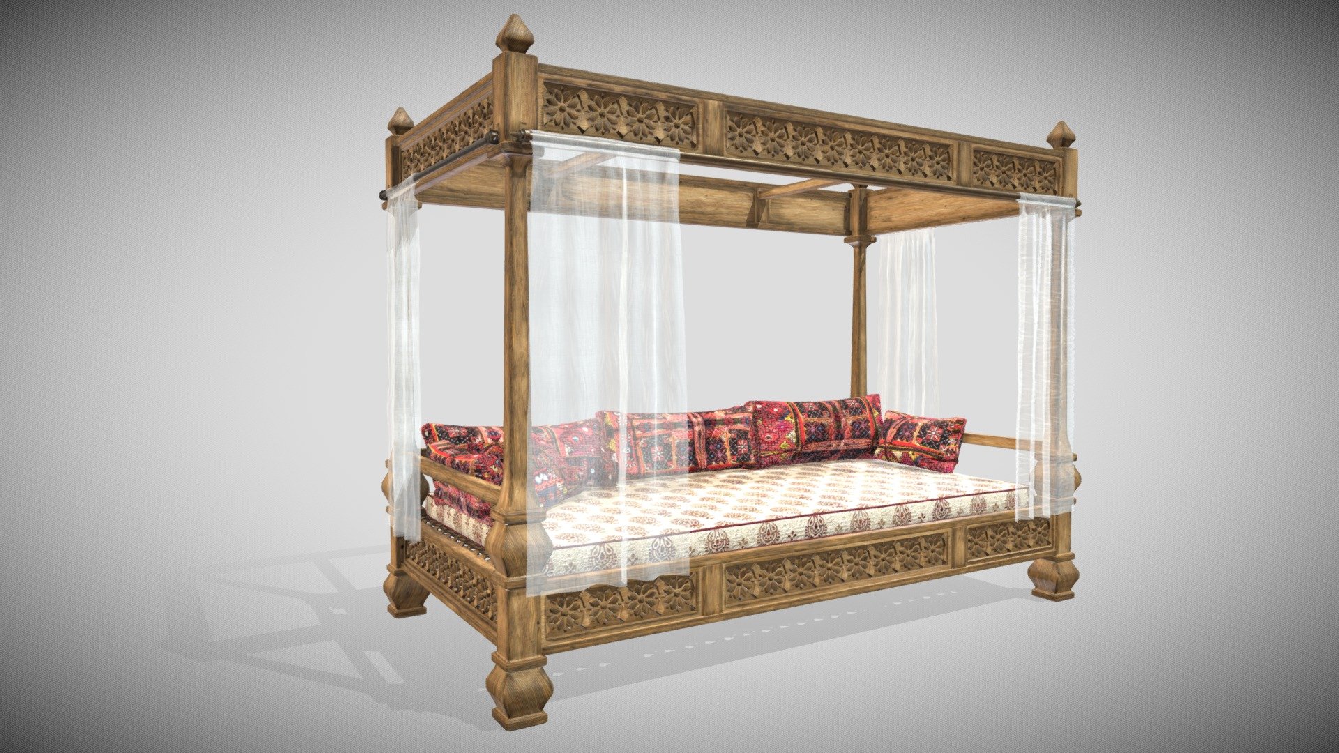 Indian Bed 3d model