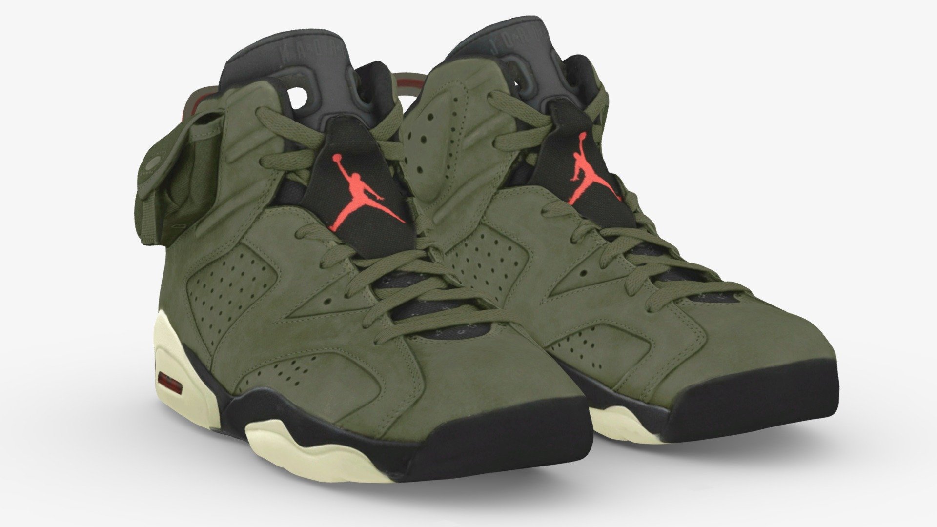 Nike Air Jordan 6 Green 3d model