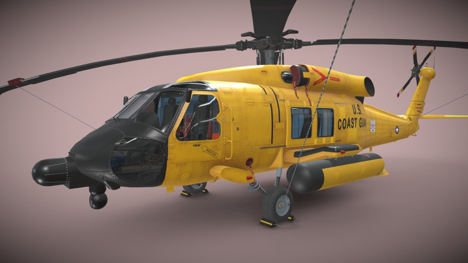 Sikorsky MH-60T "Jay Hawk" Static 3d model