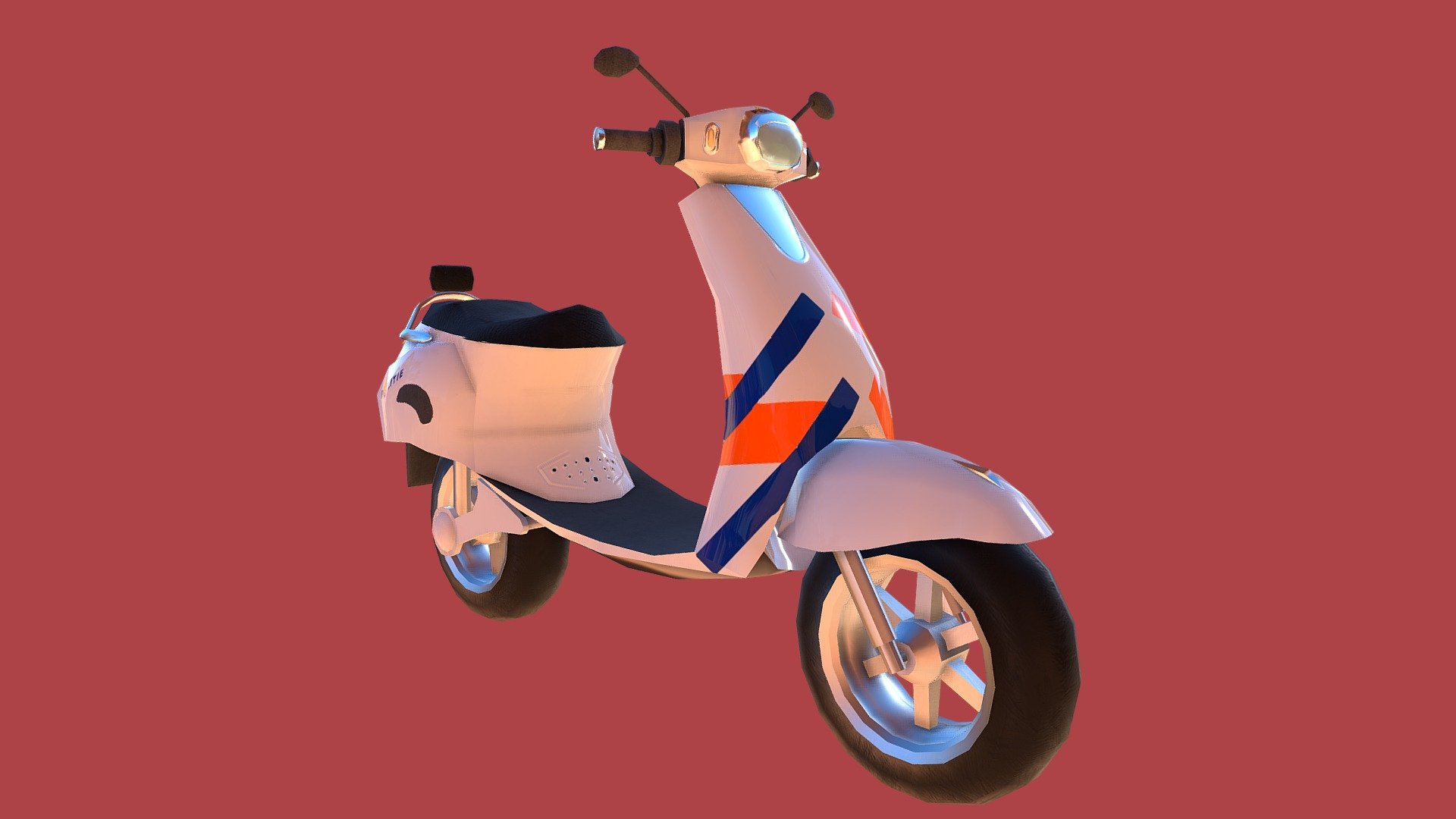 Politie Scooter 3d model