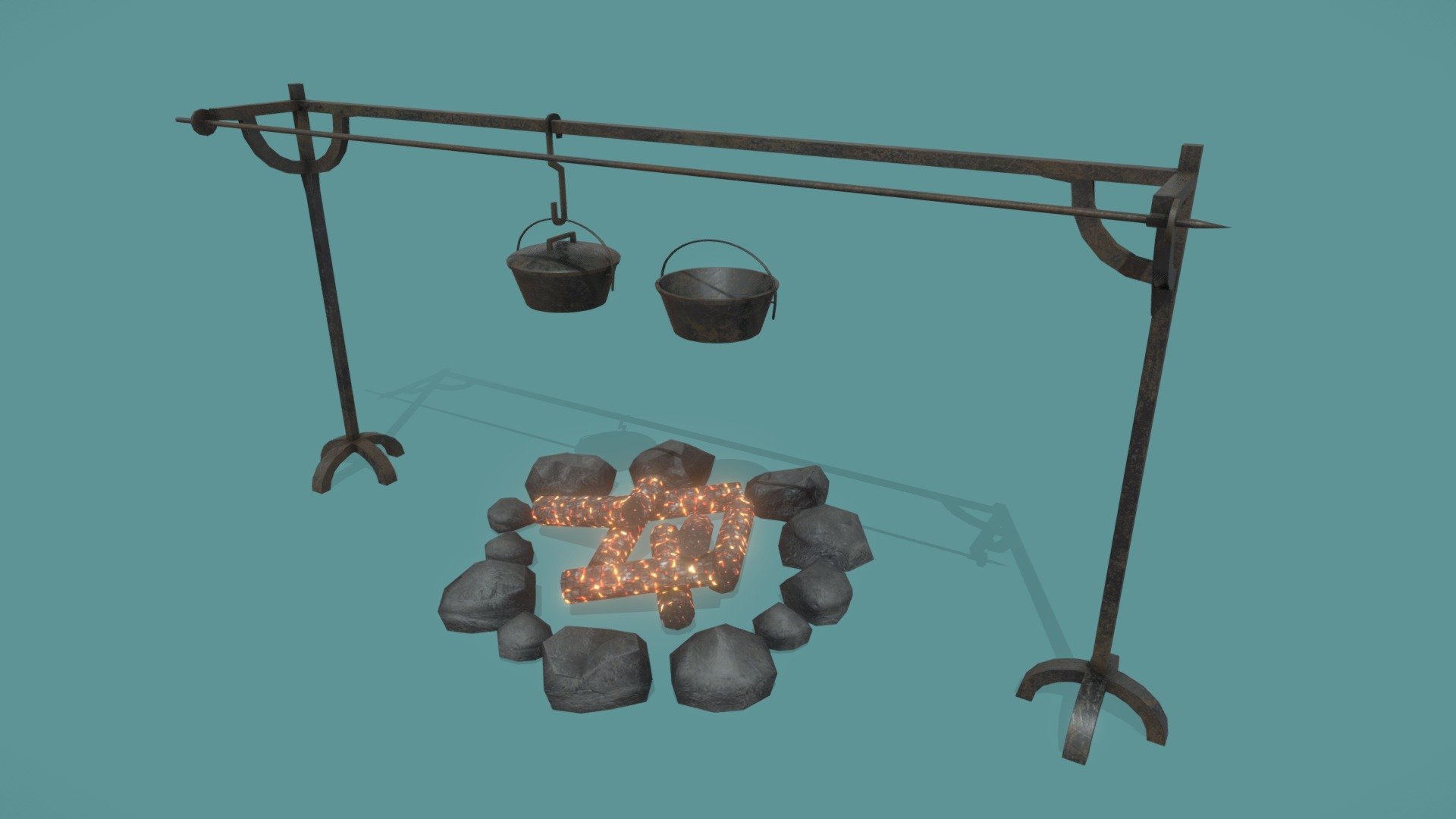 Fireplace (Lowpoly 3d model