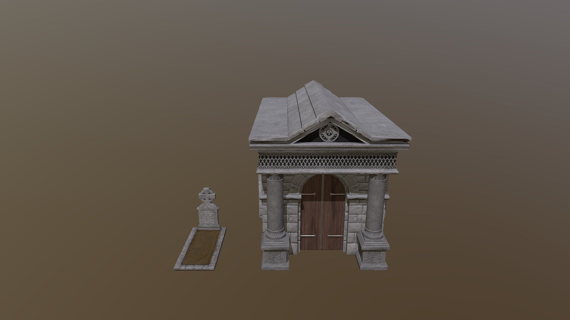 Grave And Mausoleum 3d model