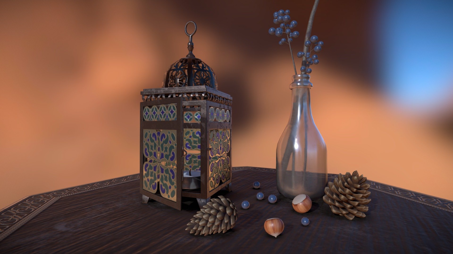 Arabian lantern 3d model